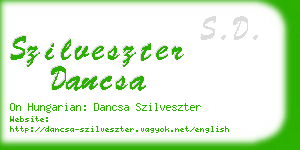 szilveszter dancsa business card